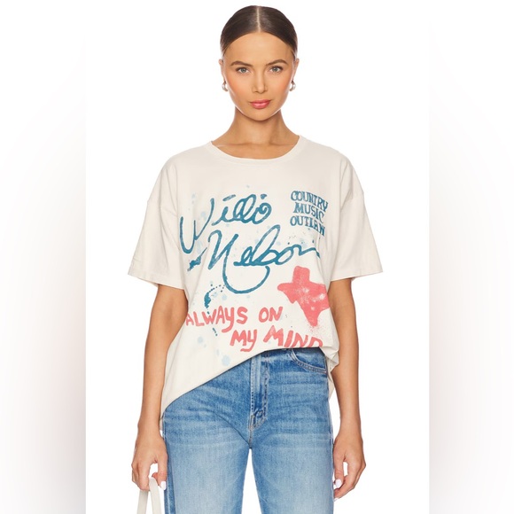 Daydreamer Willie Nelson Always On My Mind Merch Tee Vintage White - Picture 6 of 6
